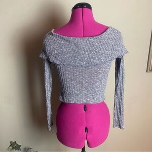 Urban Outfitters Off-Shoulder Sweater gray super soft with double layer NWOT
